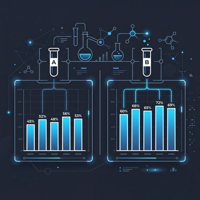 A/B split testing illustration